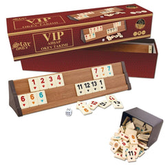 1010464 VIP Wooden Okey Set Light Color, Star Okey