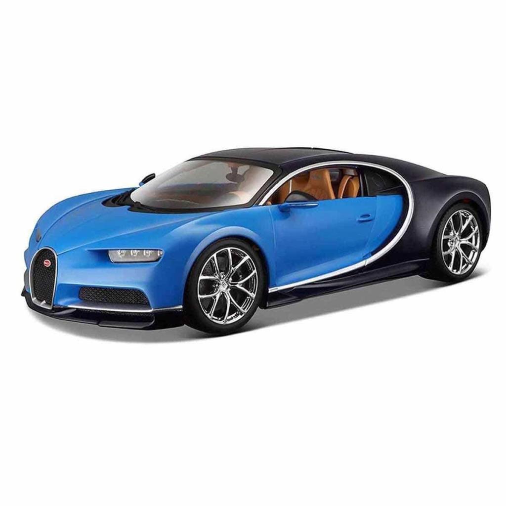 Nessiworld 1011040 1:18 Bugatti Chiron Model Blue Car -Sunman