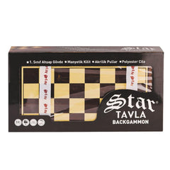 Nessiworld 1021798 Star Antique Walnut Backgammon Set - Star Game Equipment