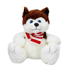 1030 Sitting Husky Dog with Scarf 30 cm