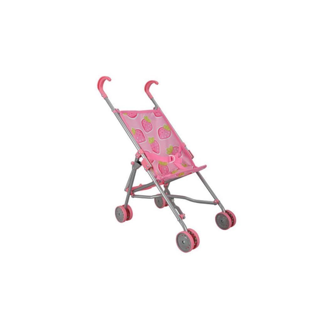 13001 Folding Metal Cane Toy Stroller Strawberry Pattern