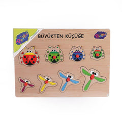 131-132 ONY Wooden Handle Puzzle Big to Small - Ten Years