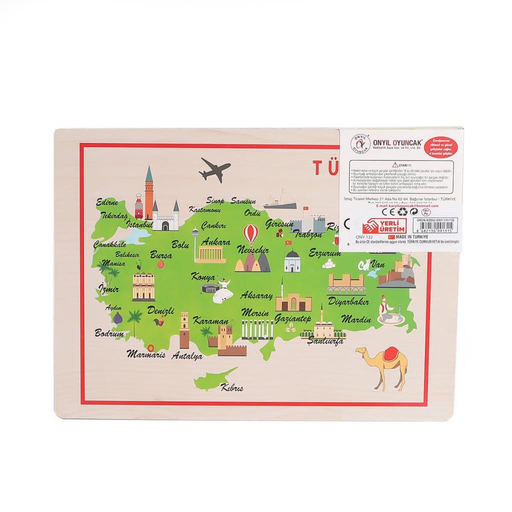 131-132 ONY Wooden Handle Puzzle Big to Small - Ten Years
