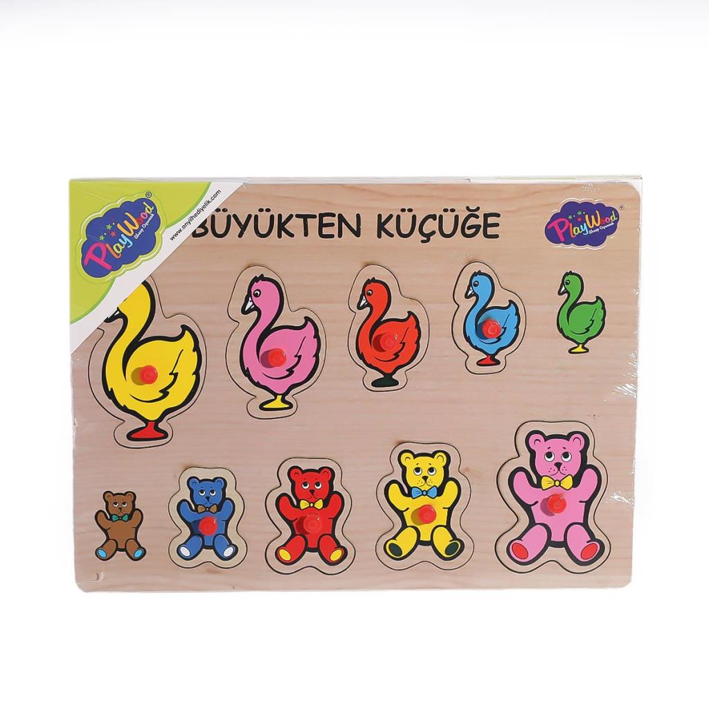 131-132 ONY Wooden Handle Puzzle Big to Small - Ten Years