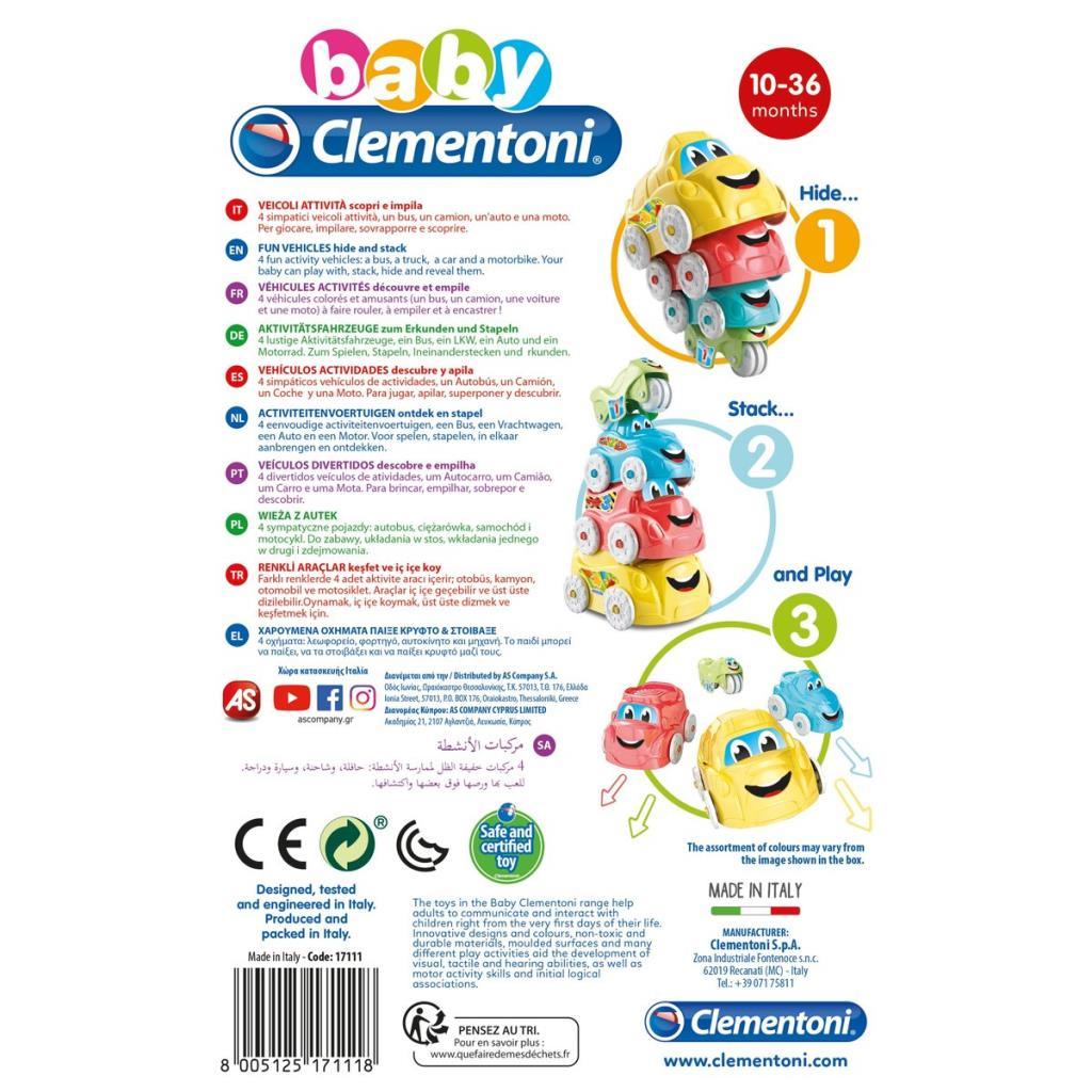 17111 Baby Clementoni - Colorful Vehicles 6-36 months