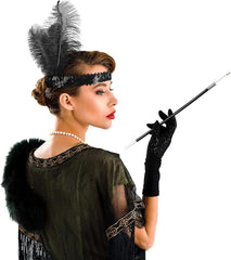 Nessiworld 1920&amp;#39;ler Gatsby Aksesuar Seti – Siyah Charleston Saç Bandı &amp; Sigaralık