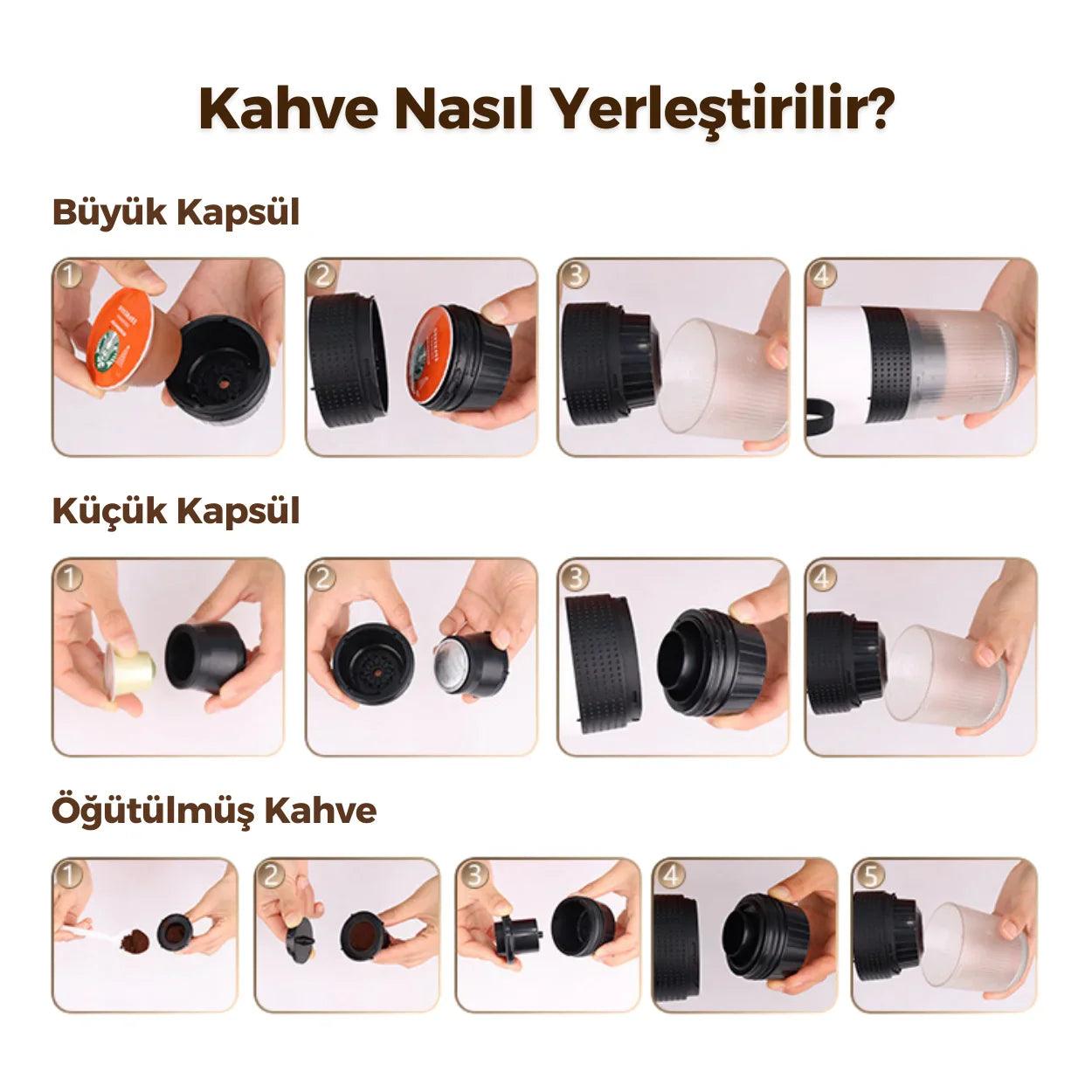 BaristaGo™ Taşınabilir Espresso Kahve Makinesi