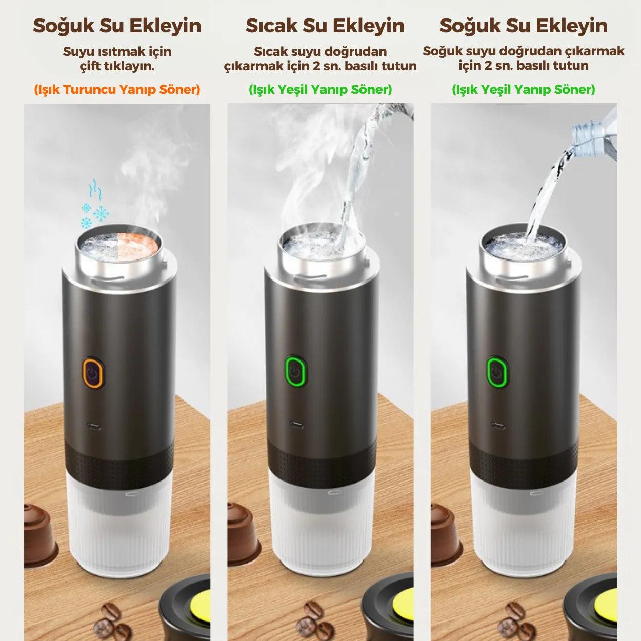 BaristaGo™ Taşınabilir Espresso Kahve Makinesi