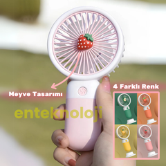 Meyve Emojili Mini El Fanı - MeanYou