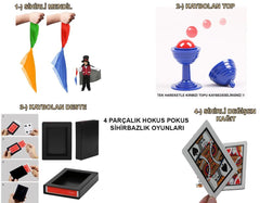 Nessiworld 4&amp;#39;lü Sihirbazlık Seti – Hokus Pokus Sihirli Numara Seti