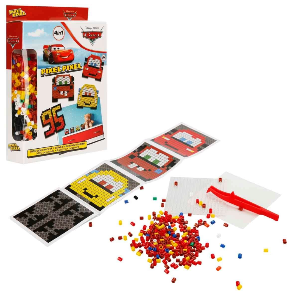 Nessiworld 4in1 Disney Cars Pixel Pixel Bead Activity and Toy Set