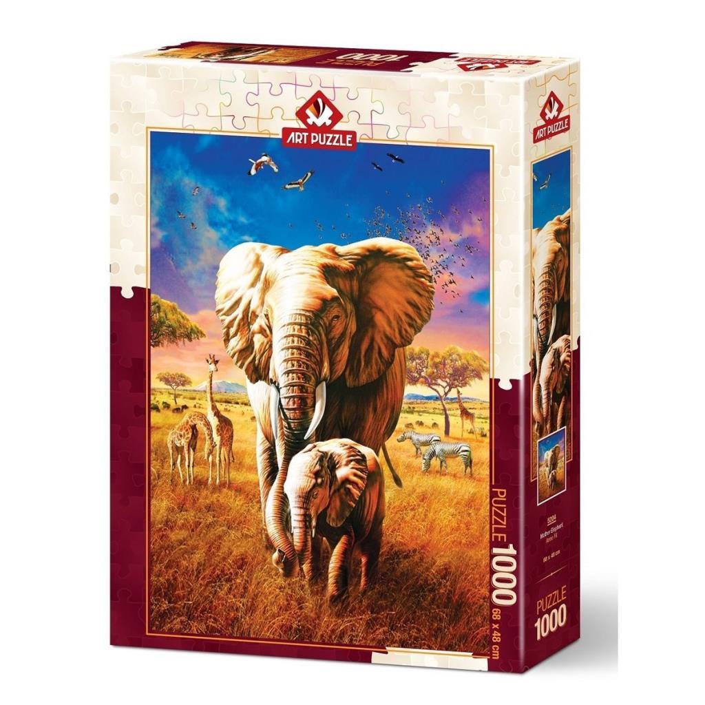 5204 Art Puzzle, Mother Elephant 1000 Piece Puzzle
