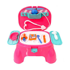 573-BP LITTLE NURSE PLAY STOOL DOCTOR SET GIRL