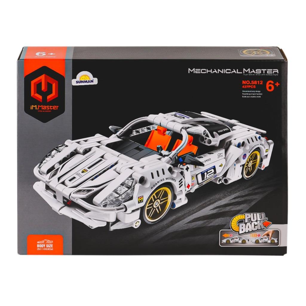 Nessiworld 5812 IMM Super Car White Block Set 437 Pieces