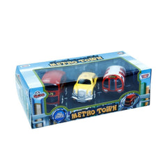 78482 Pull Back City Vehicles 10 cm 3 Pieces -Vardem