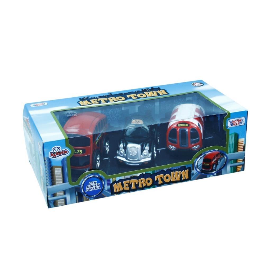 78482 Pull Back City Vehicles 10 cm 3 Pieces -Vardem