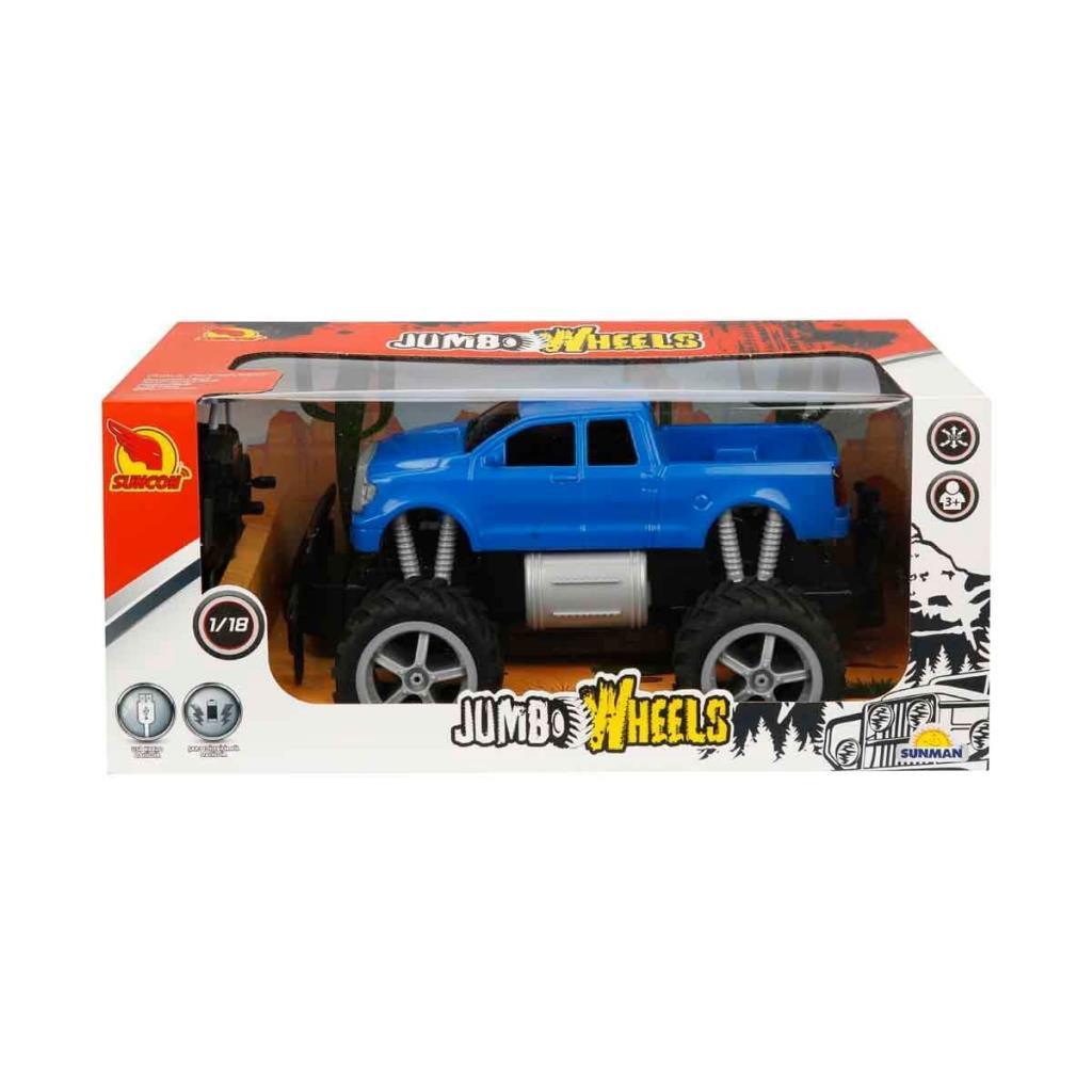80012 1:18 Remote Control Jumbo Wheels USB Charging Car