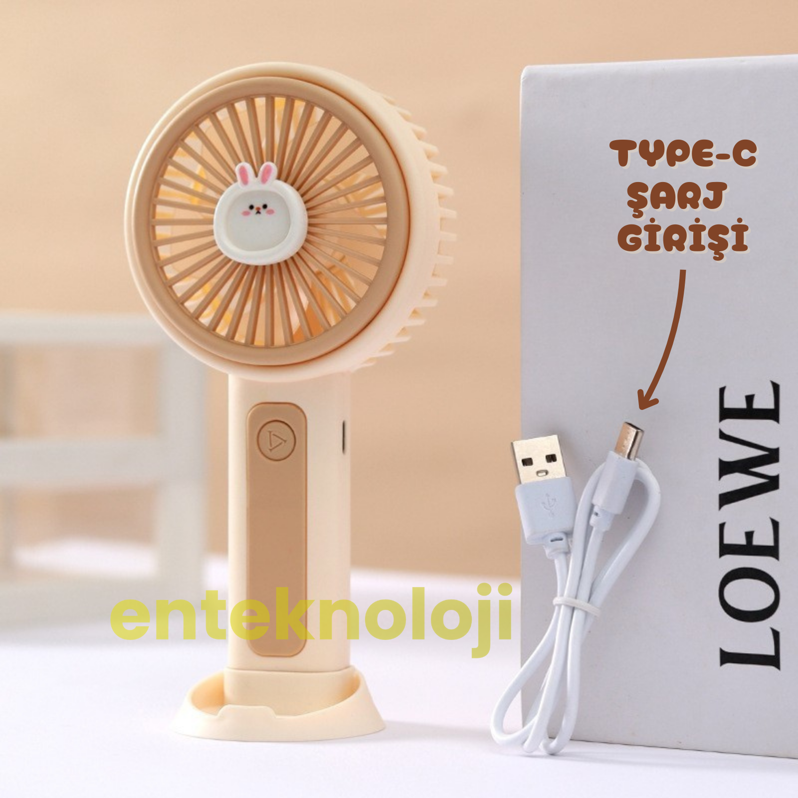 Hayvan Emojili Mini El Fanı - MeanYou