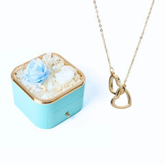 Meanyou Eternal Happiness Rose Box &amp; Personalized Necklace 