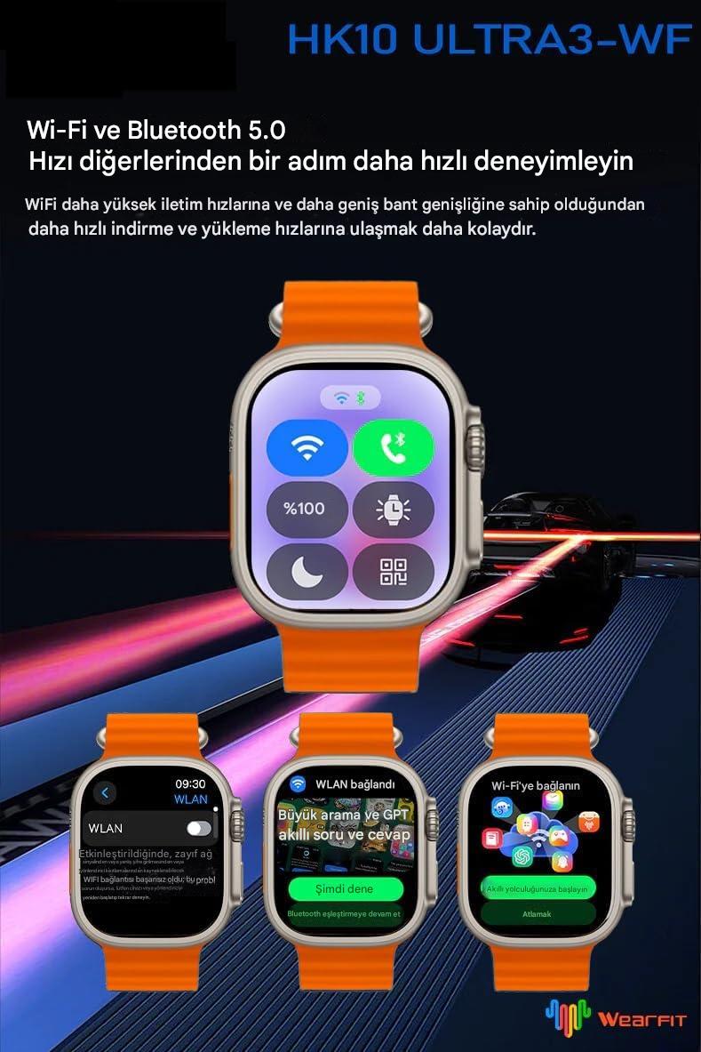 Meanyou Akıllı Kol Saati Watch HK 10 Ultra 3 WiFi