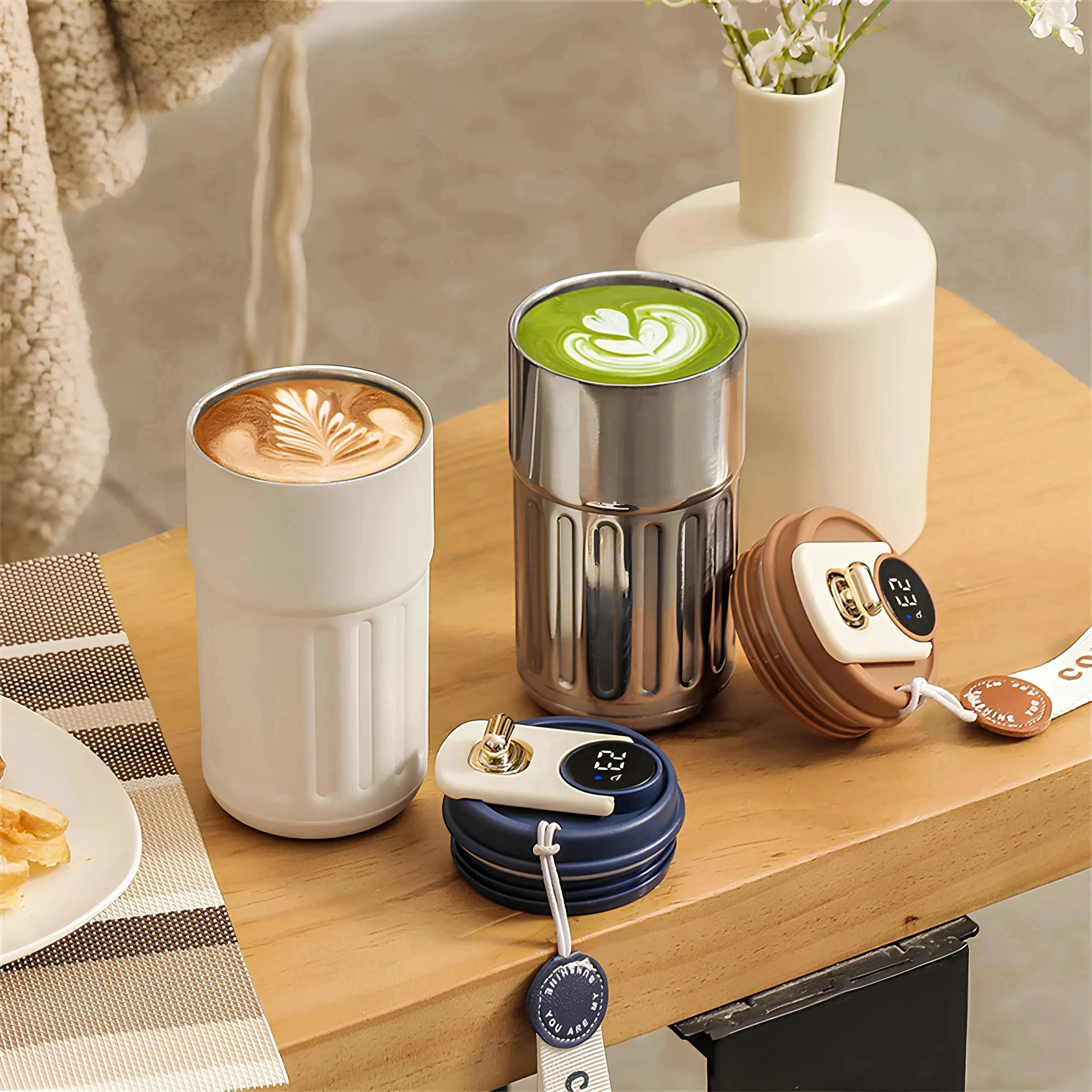 Akıllı Led Ekranlı Thermo Light Mug Termos 450ml - MeanYou