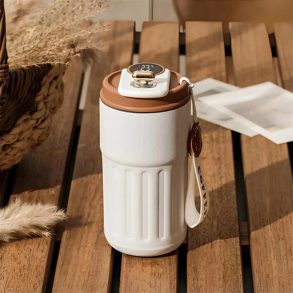 Akıllı Led Ekranlı Thermo Light Mug Termos 450ml - MeanYou