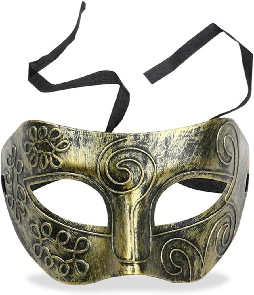 Nessiworld Gold Antique Face Mask - Antique Style Ball Mask