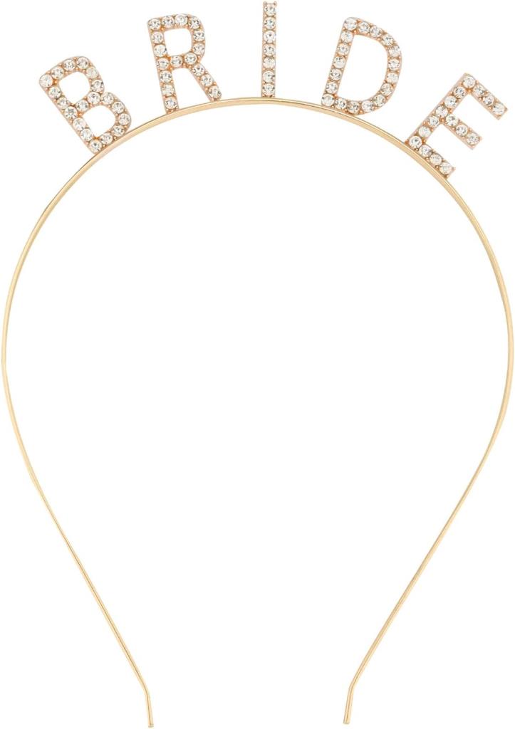 Nessiworld Altın Gold Renk Bekarlığa Veda Kristal Taş Bride Tacı İthal 16x10 cm