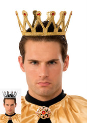 Nessiworld Altın Renk Çocuk ve Yetişkin Uyumlu Kral Tacı