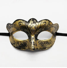 Nessiworld Gold Color Antique Masquerade Mask – Venetian Style Party Mask