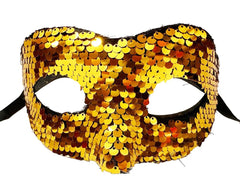 Nessiworld Gold Color Sequined Sequin Party Mask Prom Venetian