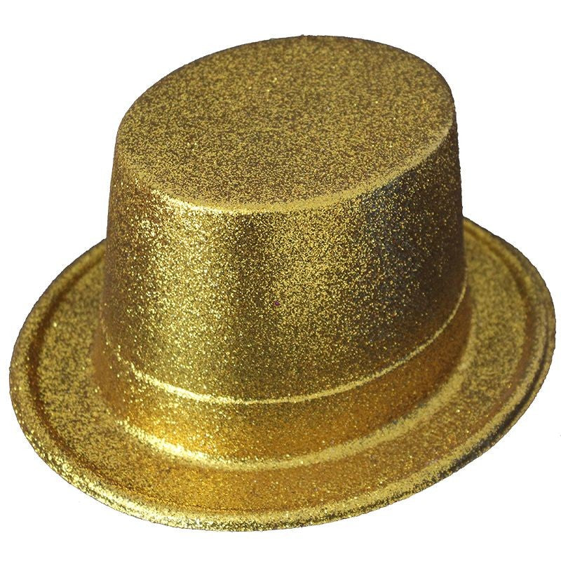 NessiWorld Gold Color Long Plastic Glitter Party Hat