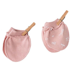 Nessiworld AC23070 Floral 100% Organic Cotton Premature Gloves Pink