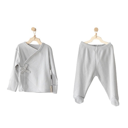 Nessiworld AC23645 Modal 2-Piece Baby Bodysuit Set Gray