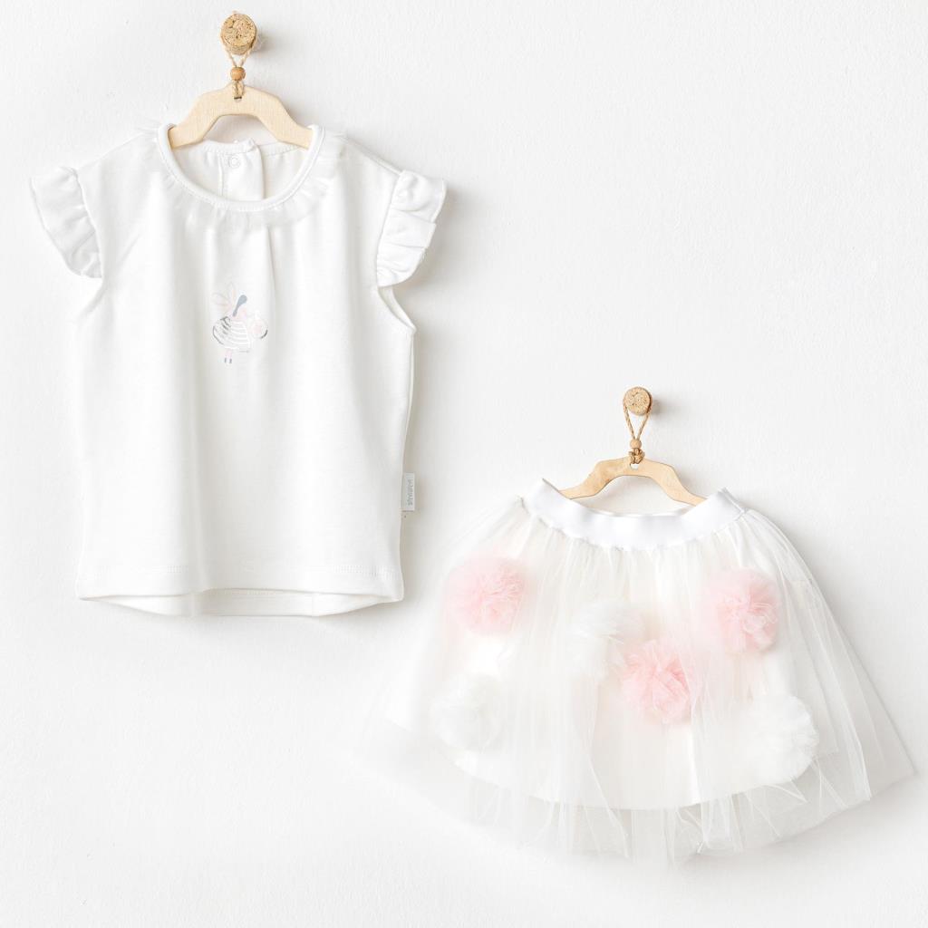 Andywawa AC24503 Petit Love 2-Piece Baby Set Ecru
