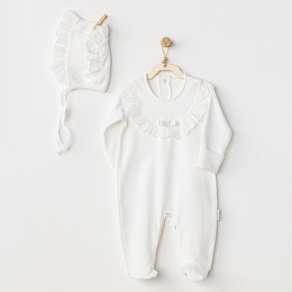 Nessiworld AC24504 Petit Love Baby Jumpsuit Set Ecru