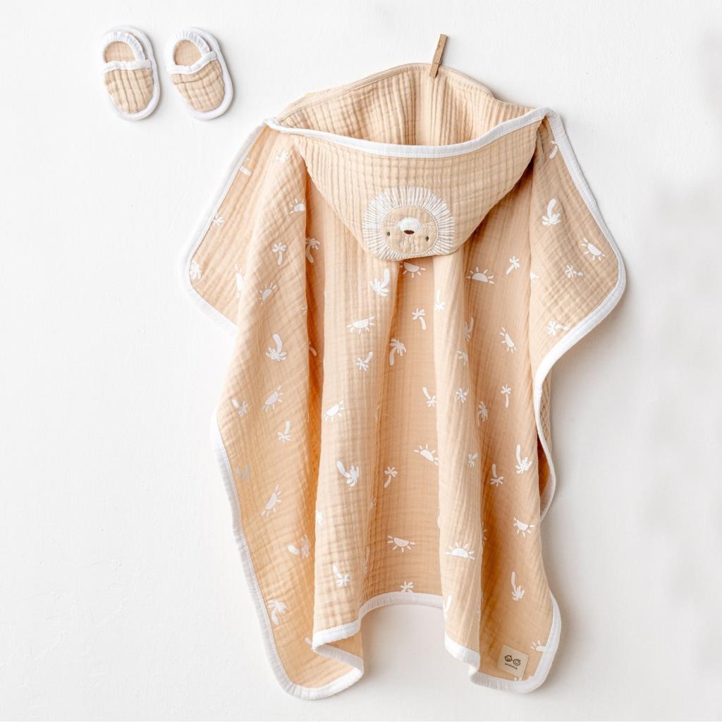 Nessiworld AC24508 Muslin Smil All Day 80x80 Towel Set Beige