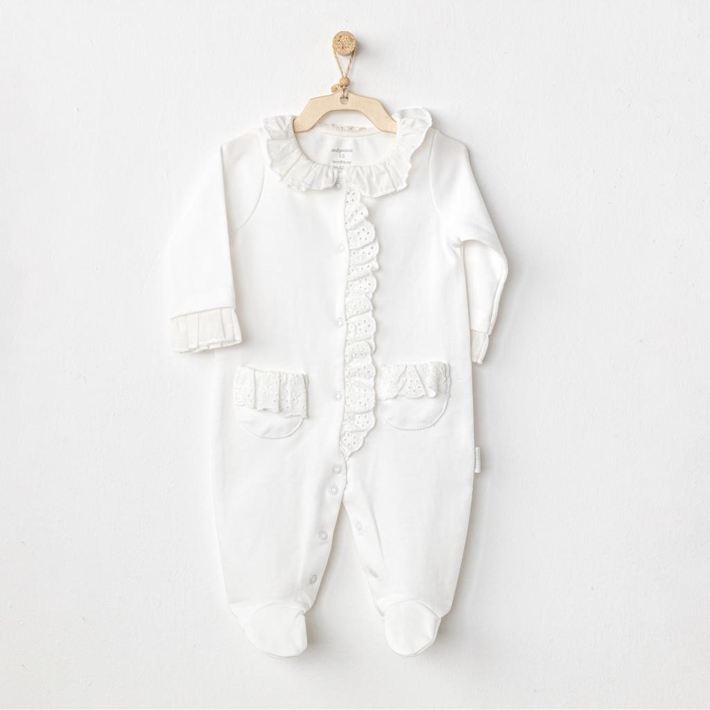 Nessiworld AC24595 Duck Baby Jumpsuit Ecru