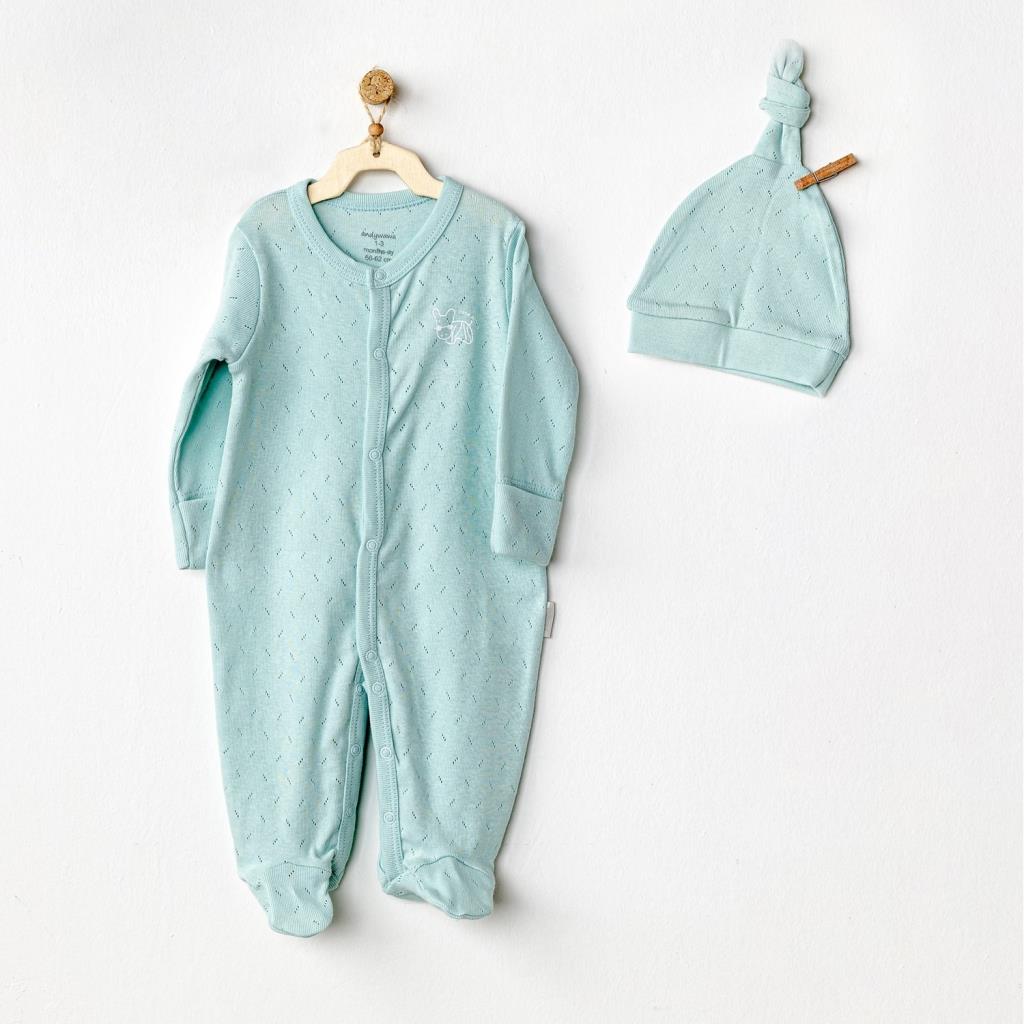 Nessiworld AC24708 Jacquard Baby Romper Set Green