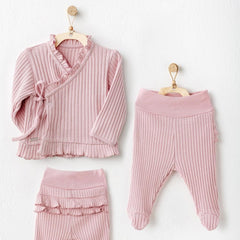 Nessiworld Andywawa AC25094 Sweet Penguin 2-Piece Baby Set Pink