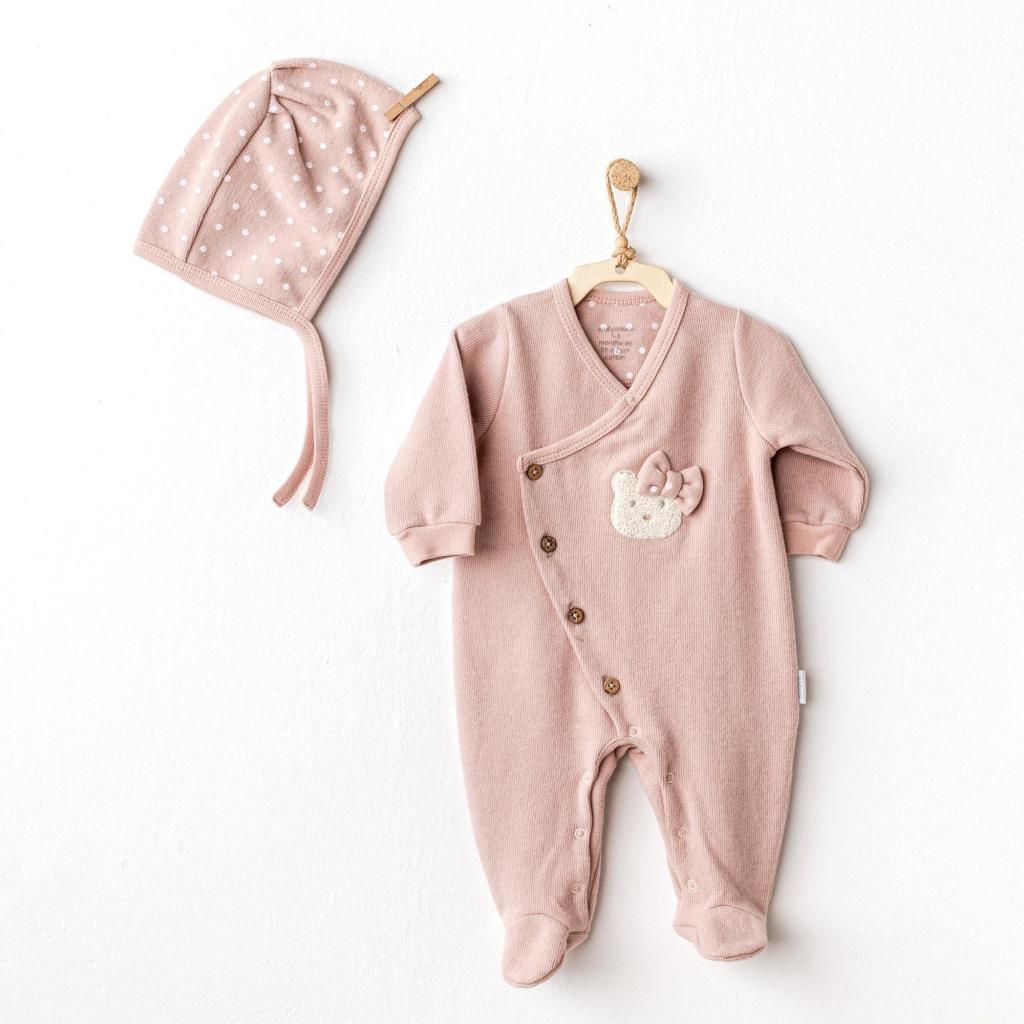 Nessiworld Andywawa AC25113 Cute Bear Baby Romper Set Rose