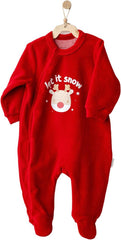 Nessiworld Andywawa AC25332 Happy Newyear Velvet Baby Jumpsuit Red