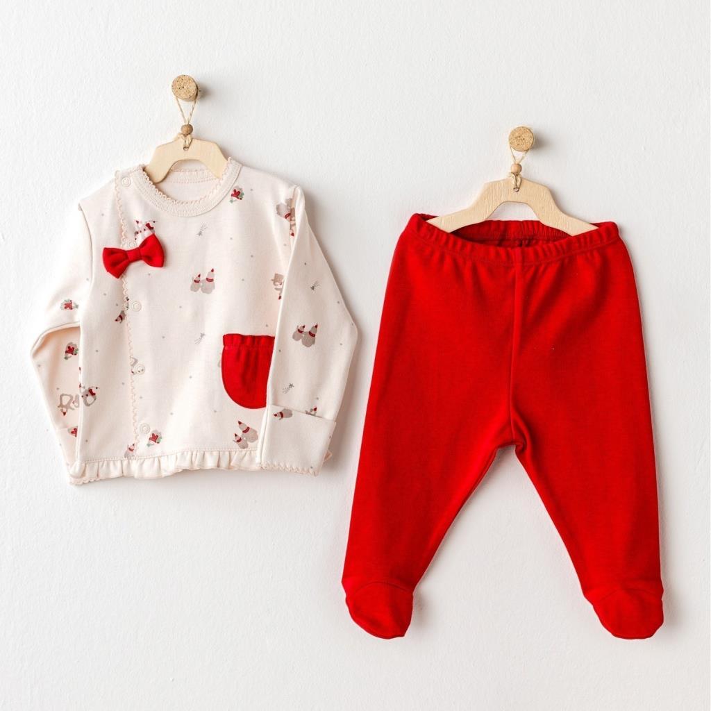 Nessiworld Andywawa AC25345 Penguin 2-Piece Baby Bodysuit Set Ecru