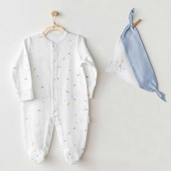 Nessiworld Andywawa AC25607 Ocean Is My Happy Place Baby Jumpsuit Set White