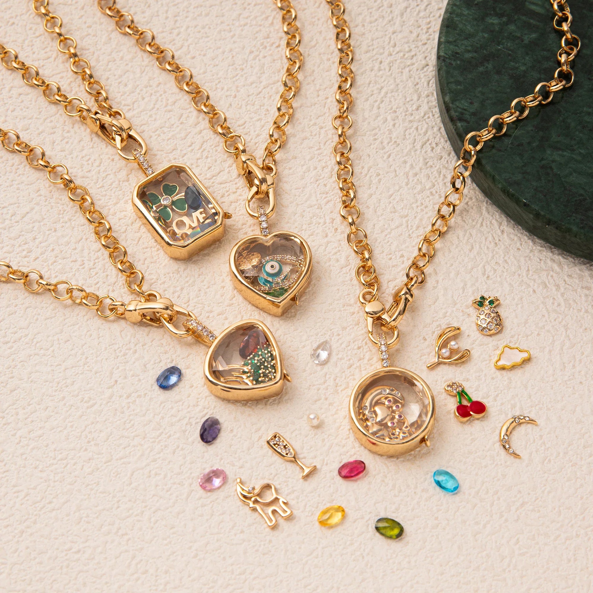 Anı Kutusu Kolye Açılabilir Kendin Yap Kolye İçi Boş Tasarım Şeffaf Kutu - MeanYou