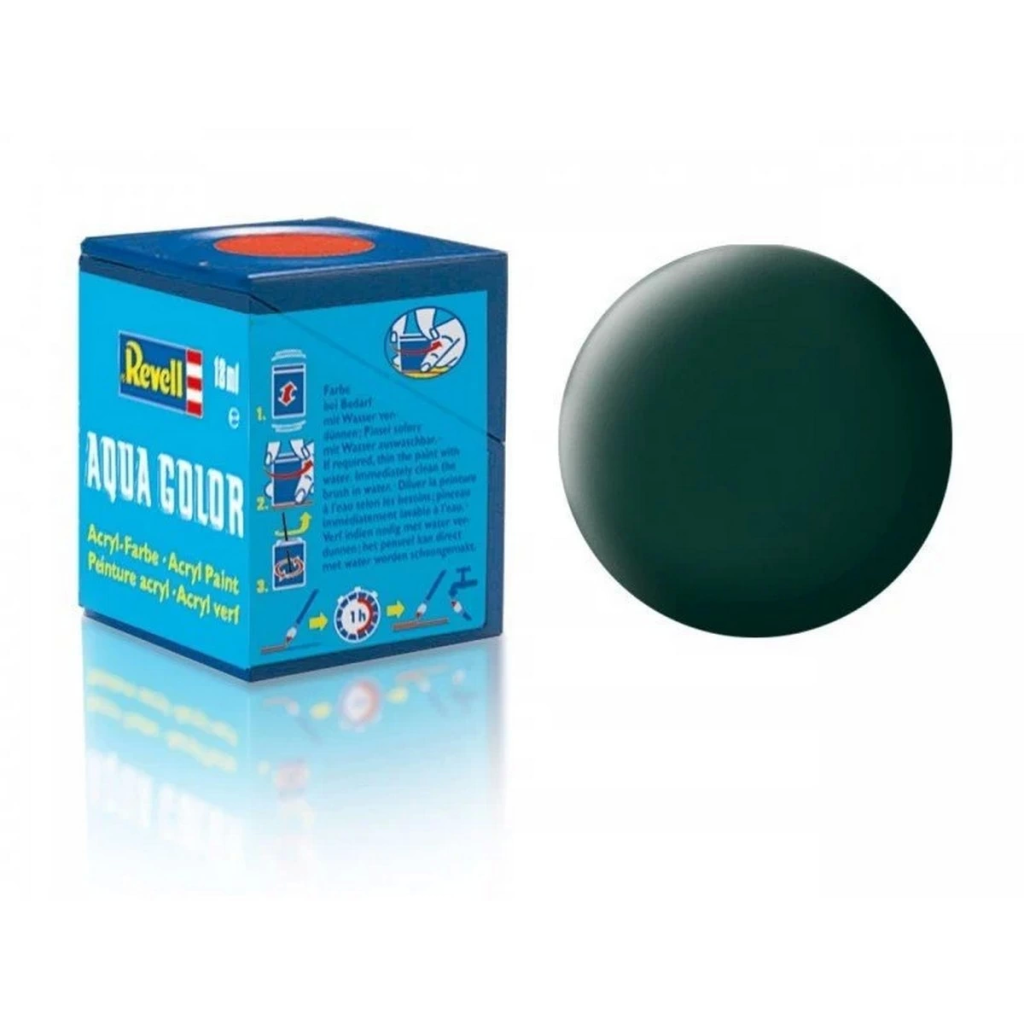 NessiWorld Aqua Color Black Green - Matte Paint - 18 ml