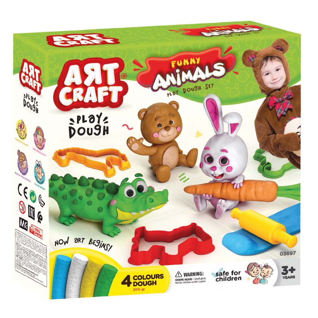 NessiWorld Art Craft Fun Animals Play Dough Set 11 Pieces
