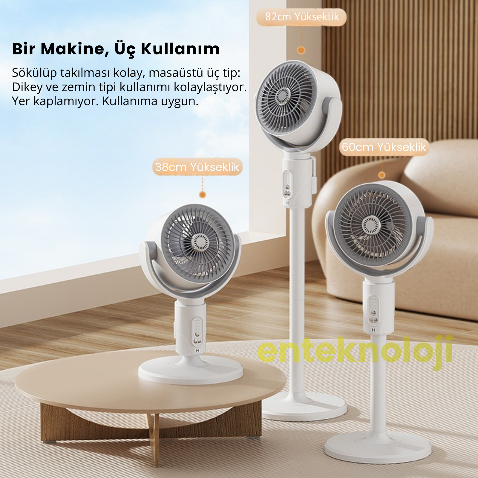 Ayarlanabilir Ayaklı Mega Fan (Şarjlı) - MeanYou