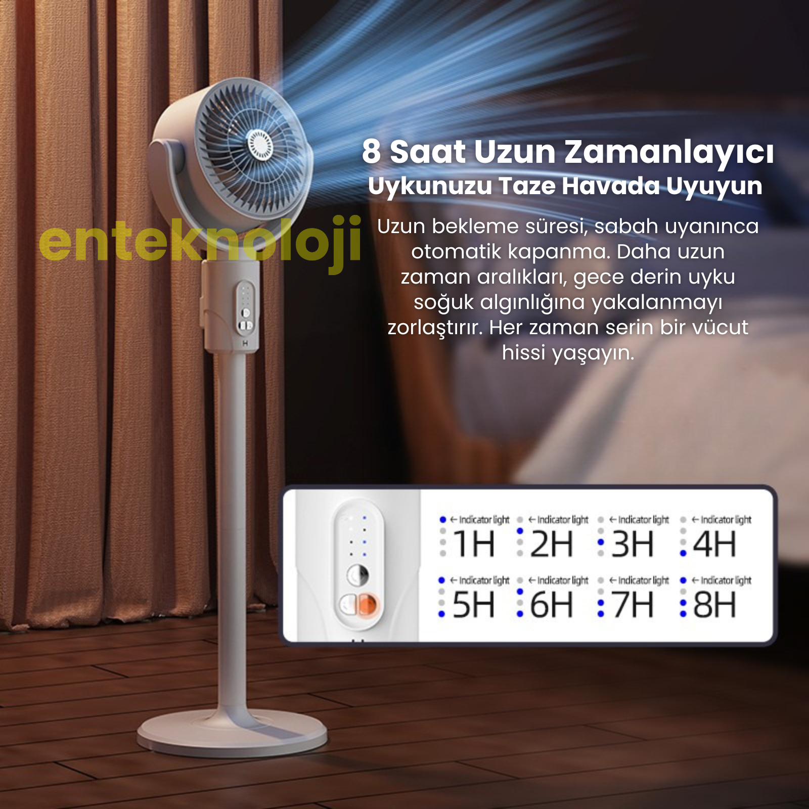 Ayarlanabilir Ayaklı Mega Fan (Şarjlı) - MeanYou
