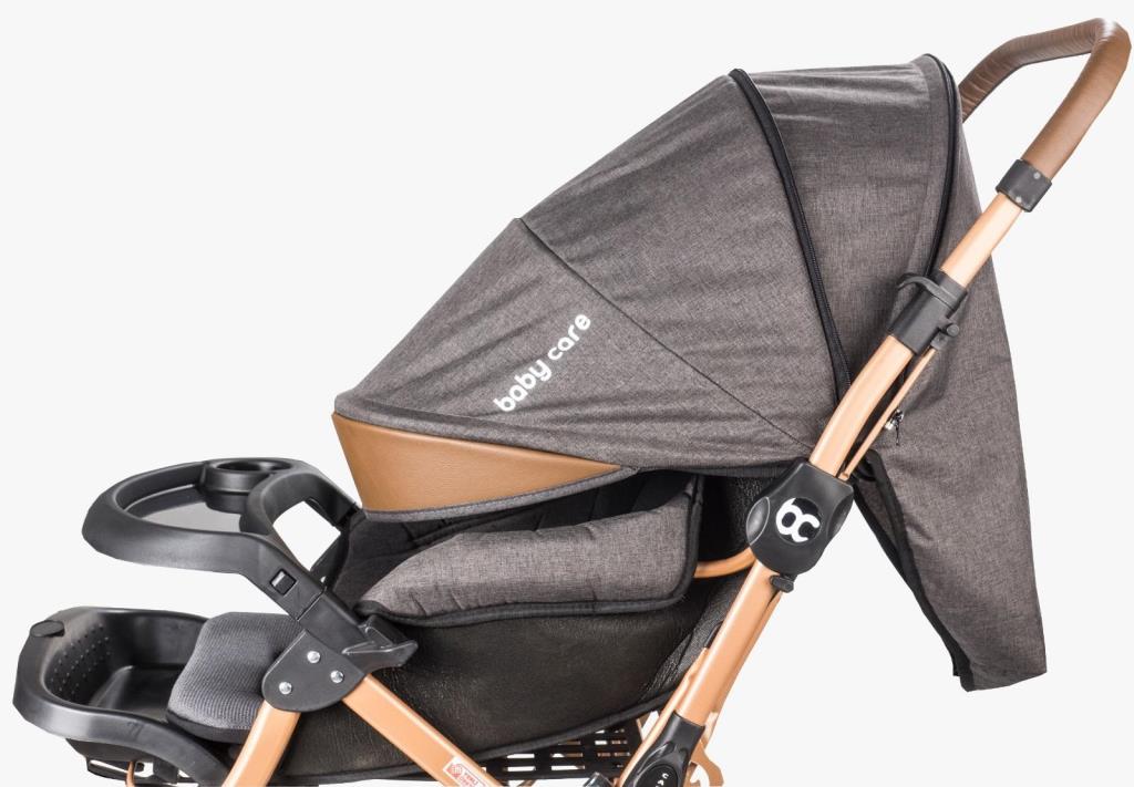 Baby Care 65 Capron Gold Double Sided Stroller Brown